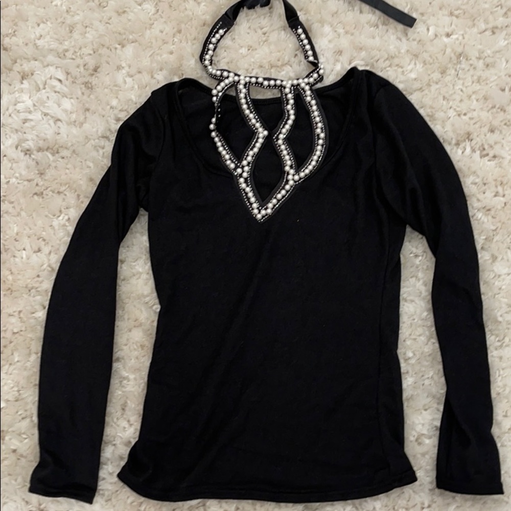 Pearl black Sexy Top NWOT